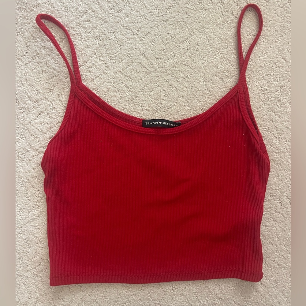 Brandy Melville Red Crop Top